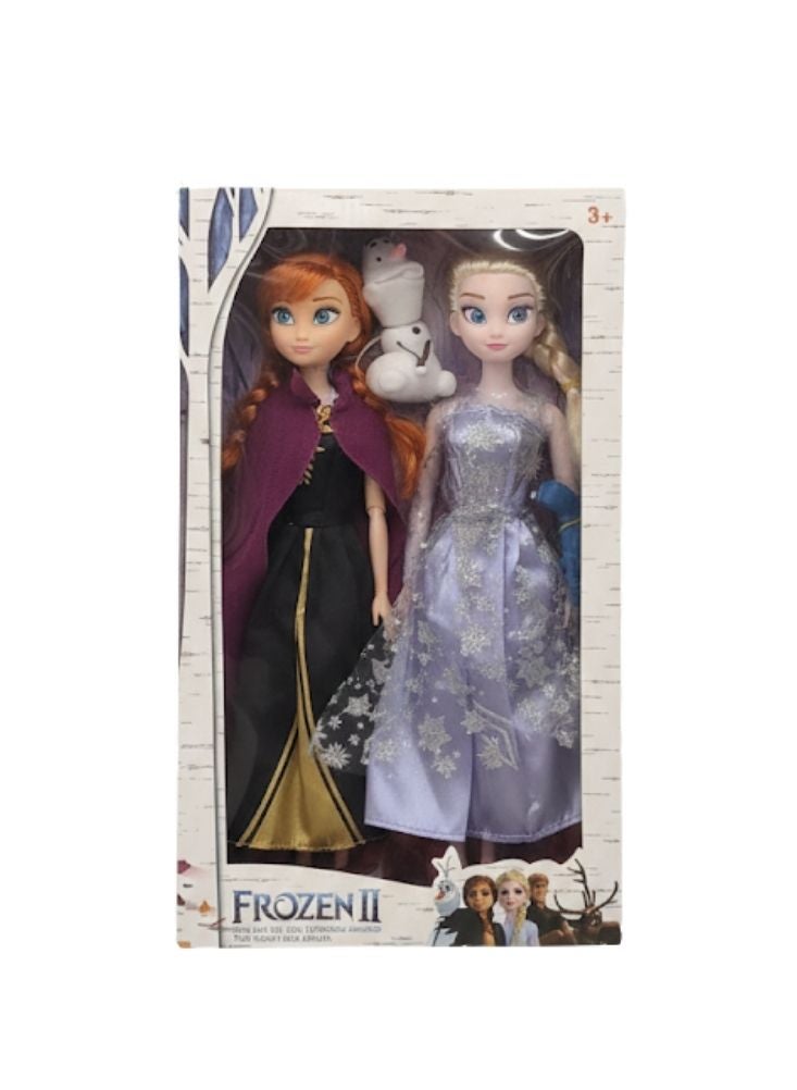 بريميم مجموعة دمى آنا وإلسا من فيلم فروزن مع رجل الثلج أولاف - دمى أزياء فاخرة بفساتين مفصلة - Image 2